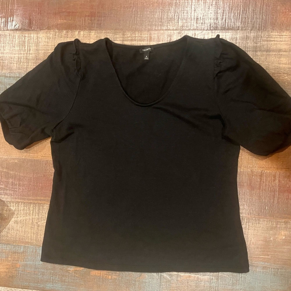 Talbots top puff sleeves M EUC